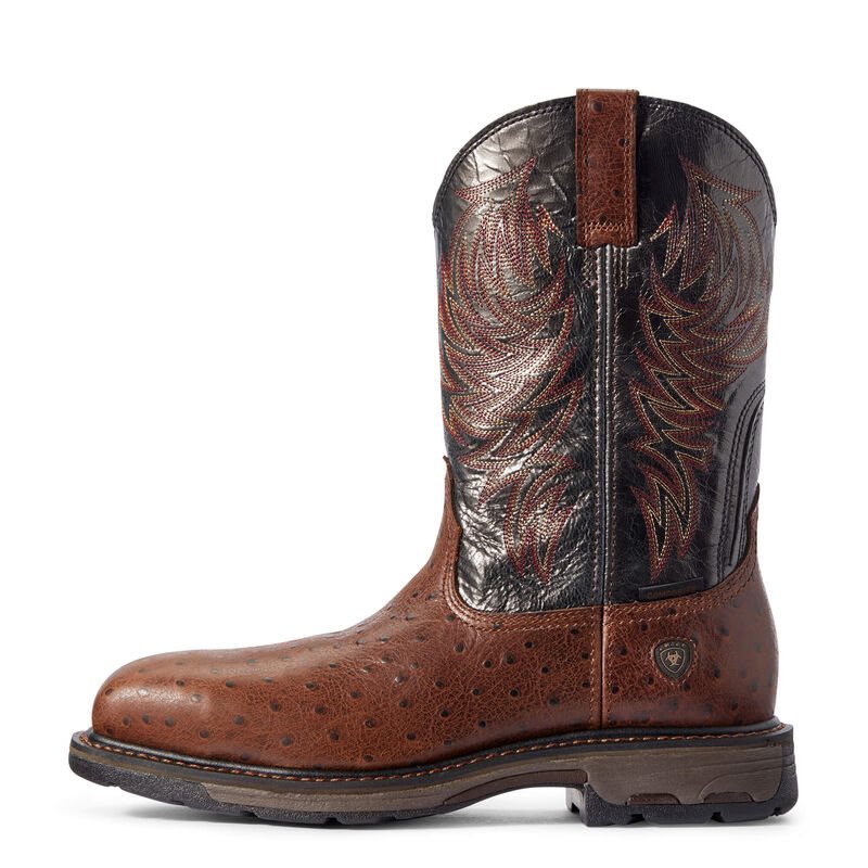 Ariat Work: WorkHog Composite Toe Zapatos de Seguridad Hombre - Marrones Oscuro (VYMWS8349)